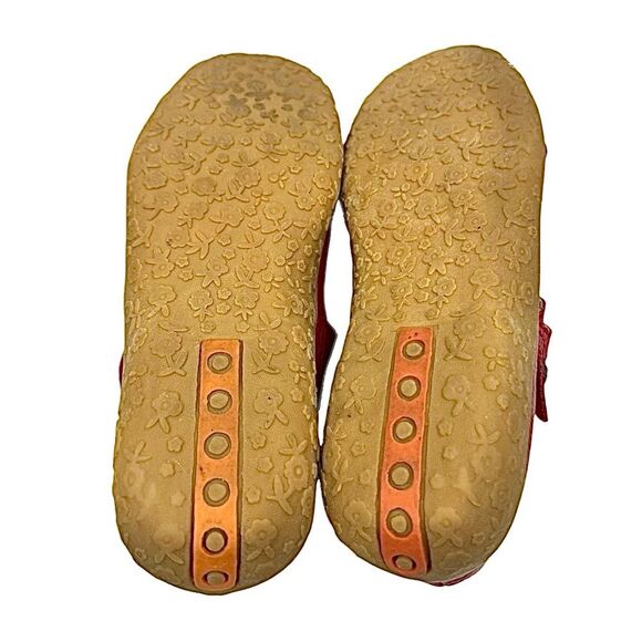 Spring Step Hearts Loafers Shoes Womens Size 8.5 US 39 EU Red Leather Casual - Picture 5 of 9